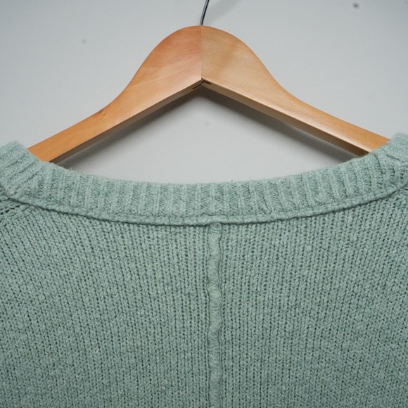 Free People Brookside Oversized Tunic Sweater, Spearmint size M - Picture 3 of 8